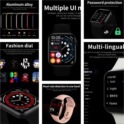 T500 Plus Pro Series 8 Big HD Infinite Display Calling Smartwatch 